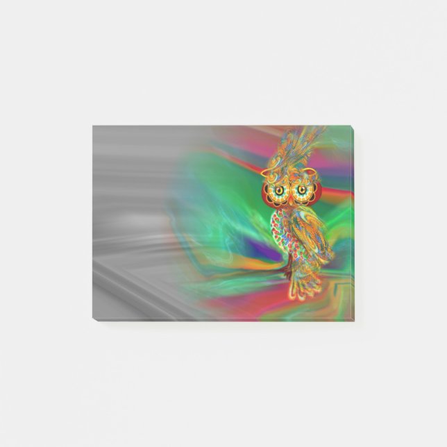 Tropische Mode-Königin-Eule Post-it Klebezettel (Vorderseite)