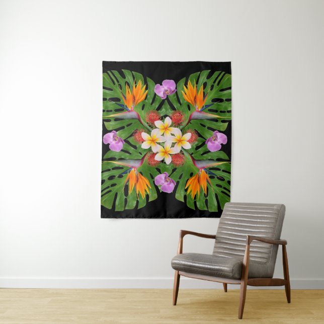tropische moderne hawaiianische Steppe Wandteppich (Beispiel)