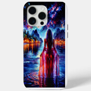 Tropische mondbeschienene Fantasie-Frau im Paradie Case-Mate iPhone Hülle