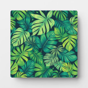 Tropische Monstera-Blätter Dschungelmuster Fotoplatte