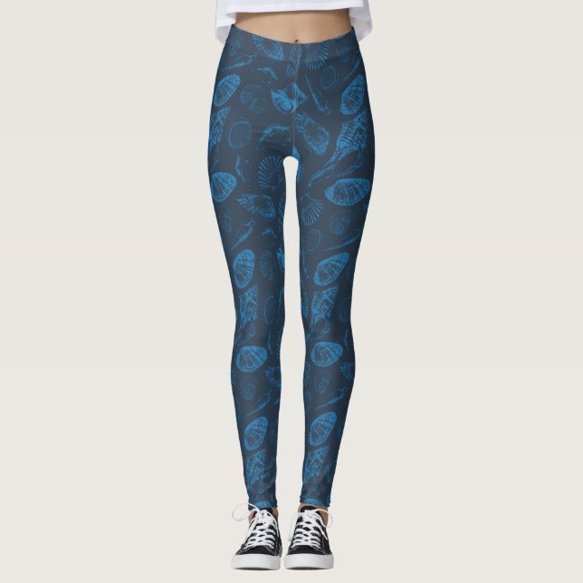 Tropische Muscheln Leggings (Vorderseite)