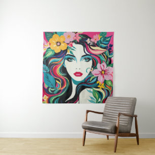 Tropische Muse Wandteppich