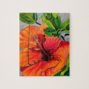Tropische Neon Hibiskus Blume