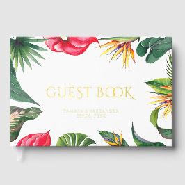 Tropische Oasces Blumenhochzeit Gästebuch