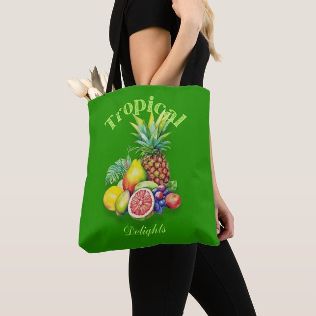 Tropische Obstcollage Tasche (Von Nahem)