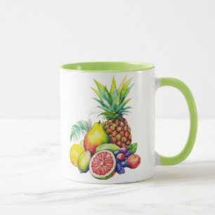 Tropische Obstcollage Tasse