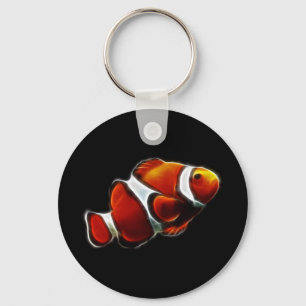 Tropische orange Clownfish Clown-Fische Schlüsselanhänger