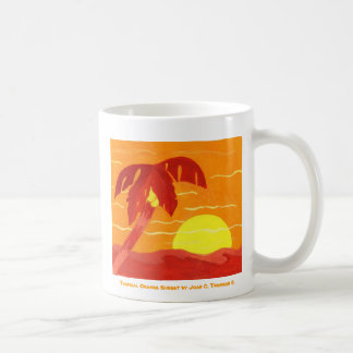 Tropische orange Sonnenuntergang-Tasse Kaffeetasse