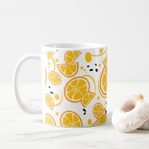 Tropische Orangenscheiben Wedges Zitrusfrüchte Kaffeetasse