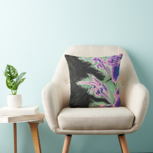 'Tropische Orchidee' Gemälde auf einem Kissen