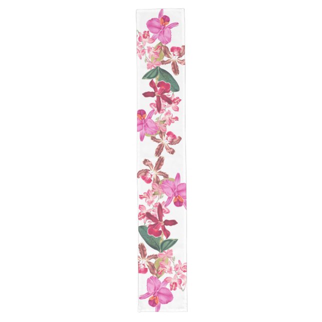 Tropische Orchideen-Blumen-Blumentabellen-Läufer Großer Tischläufer (Vorderseite)