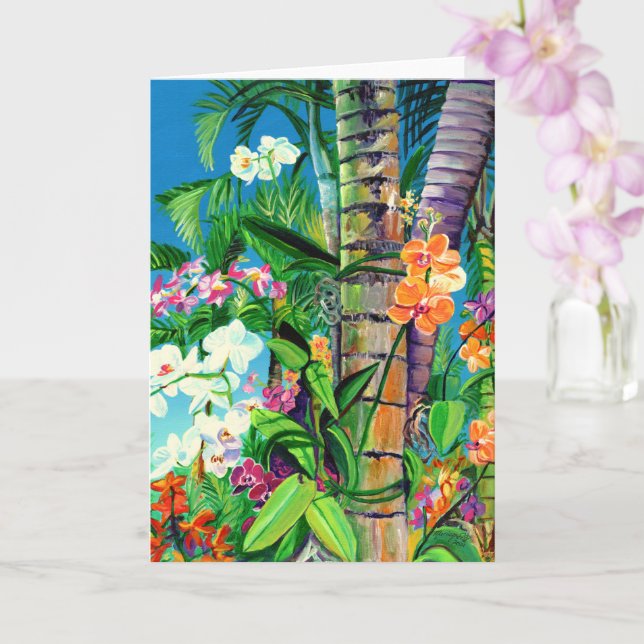 Tropische Orchideen der Hawaii-Karte Karte (Orchidee)