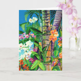 Tropische Orchideen der Hawaii-Karte Karte