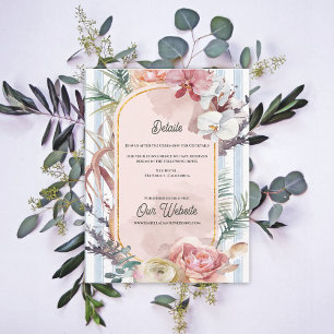 Tropische Orchideen Hochzeit im Blumenparadies Det Begleitkarte