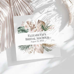 Tropische Orchideen- und Monstera-Brautjungfernpar Serviette