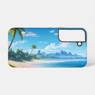 Tropische Ozeaninsel Sandstrand Ufer  Samsung Galaxy Hülle