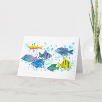 Tropische Ozeanschule für Fische - Blankokarte