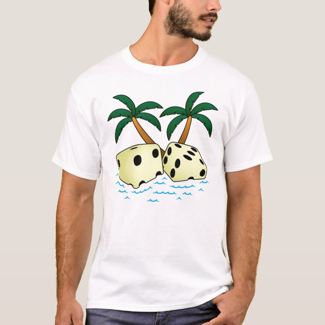 Tropische Paare O Würfel T-Shirt (Vorderseite)