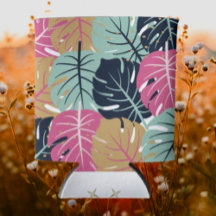 Tropische Palm-Blätter in Rosa und Blau | Getränke