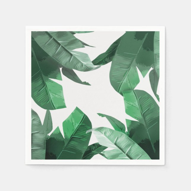 Tropische Palm-Druckservietten Serviette (Vorderseite)