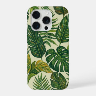 Tropische Palm- & Monstera-Blätter Botanisches Han iPhone 15 Pro Hülle