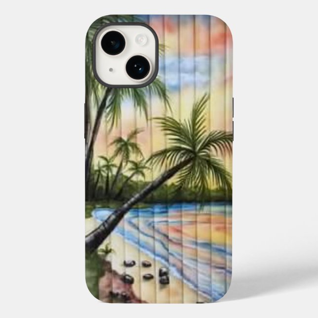 TROPISCHE PALMBÄUME STRANDSTRÄNDE Case-Mate iPhone 14 HÜLLE (Rückseite)