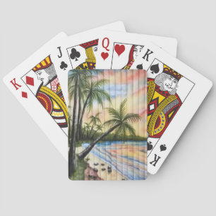 TROPISCHE PALMBÄUME STRANDSTRÄNDE SPIELKARTEN