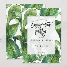 tropische Palmblatt-Verlobungs-Party Einladung