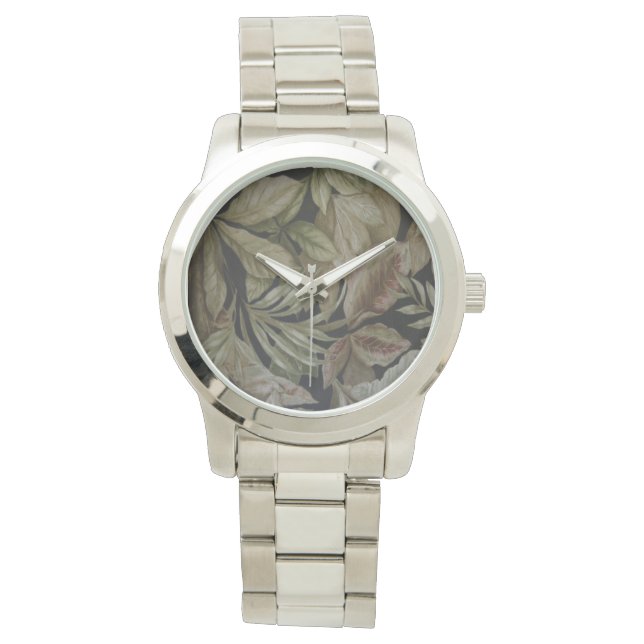 TROPISCHE PALMBLÄTTER ARMBANDUHR (Vorderseite)