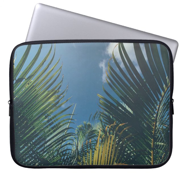 TROPISCHE PALMBLÄTTER LAPTOPSCHUTZHÜLLE (Vorderseite)