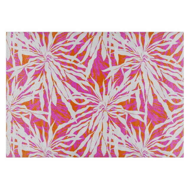 Tropische Palmblätter Schneidebrett (Vorderseite)