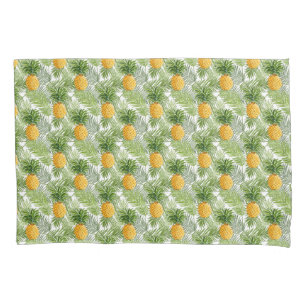 Tropische Palmblätter u. Ananas Kissenbezug