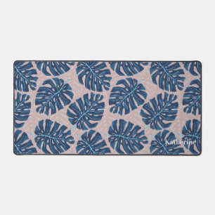 Tropische Palme Blau Grau Schreibtischunterlage