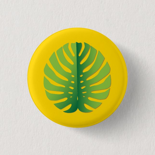Tropische Palme Button (Vorderseite)