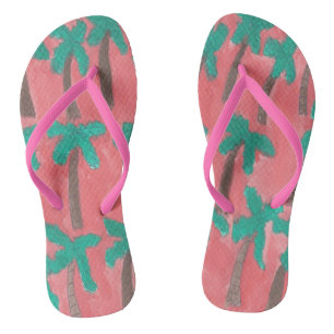 Tropische Palme-Purzelbäume Flip Flops
