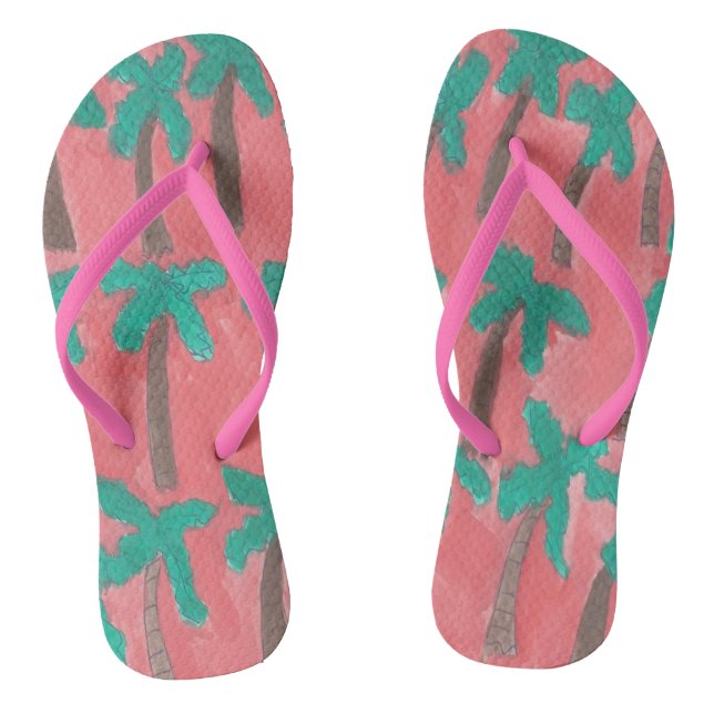 Tropische Palme-Purzelbäume Flip Flops (Fußbett)