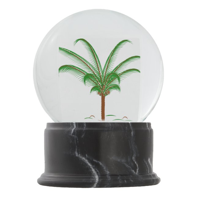 Tropische Palme Schneekugel (Vorderseite)