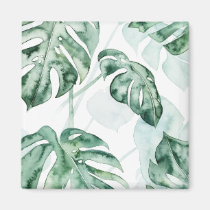 Tropische Palmen-aufgeteiltes Blatt Magnet