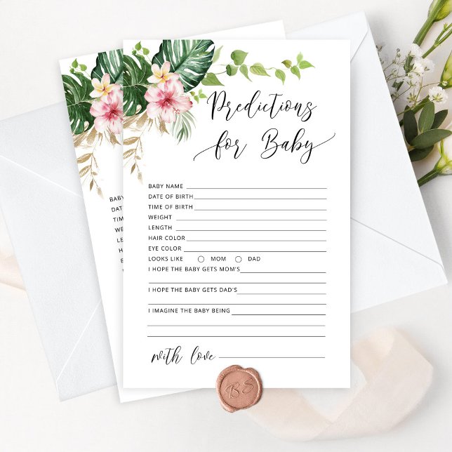 Tropische Palmen Blätter Mädchen Vorhersagen für B (Von Creator hochgeladen)