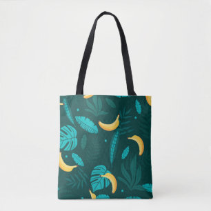 Tropische Palmen Blätter Nahtlose Muster. Bananens Tasche