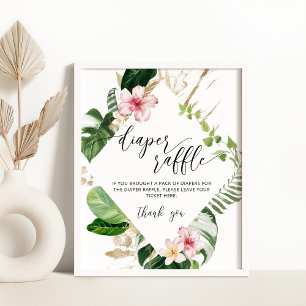 Tropische Palmen Blätter Preisliste Poster