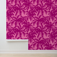 Tropische Palmen Blätter Rosa und Fuscia