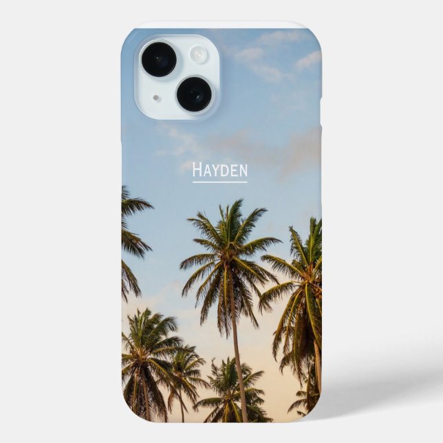 Tropische Palmen Case-Mate iPhone Hülle (Rückseite)