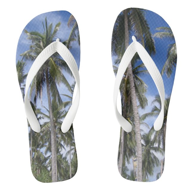 Tropische Palmen Flip Flops (Fußbett)