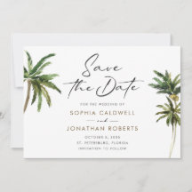 Tropische Palmen Hochzeit in Urlaubsort