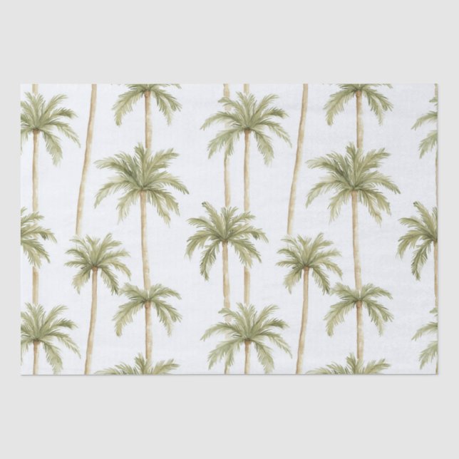 Tropische Palmen Hochzeit Seidenpapier (Vorderseite)