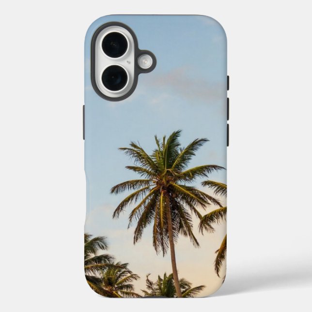 Tropische Palmen iPhone 16 Hülle (Rückseite)