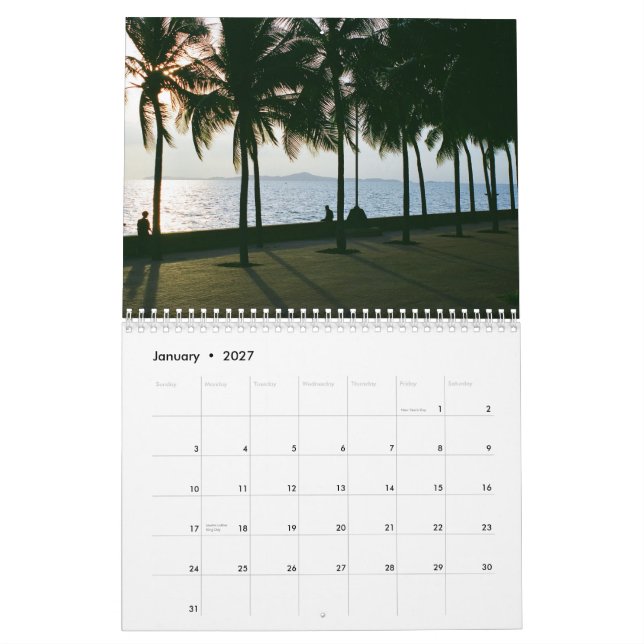 Tropische Palmen Kalender (Jan 2027)