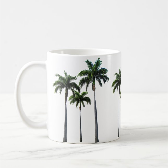 Tropische - Palmen - klassische weiße Tasse (Links)