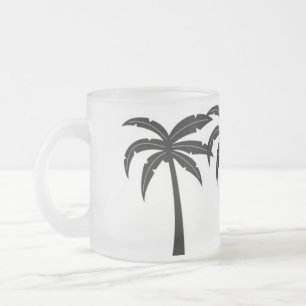 Tropische Palmen Mattglastasse